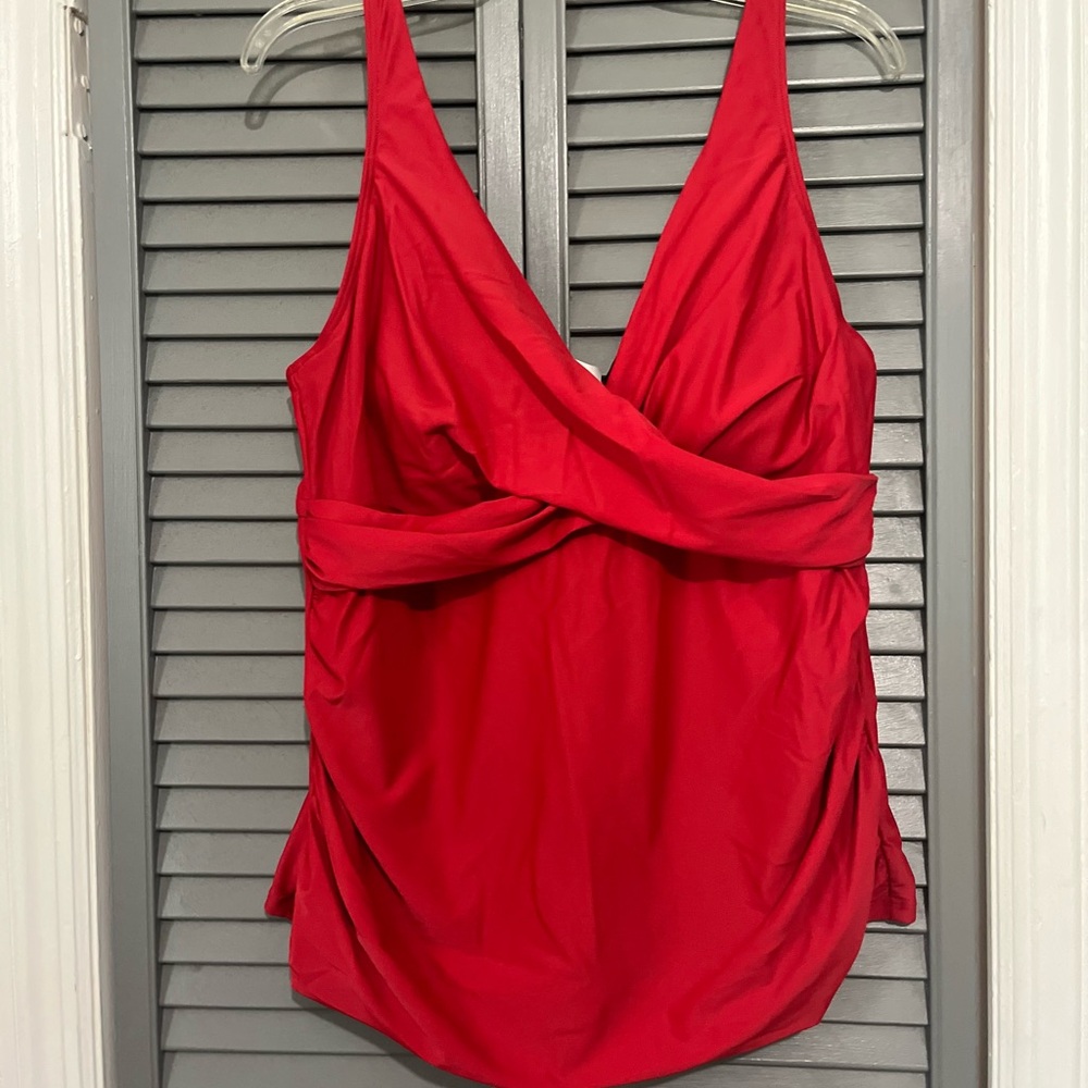 Elegant Red Women's Swim Top